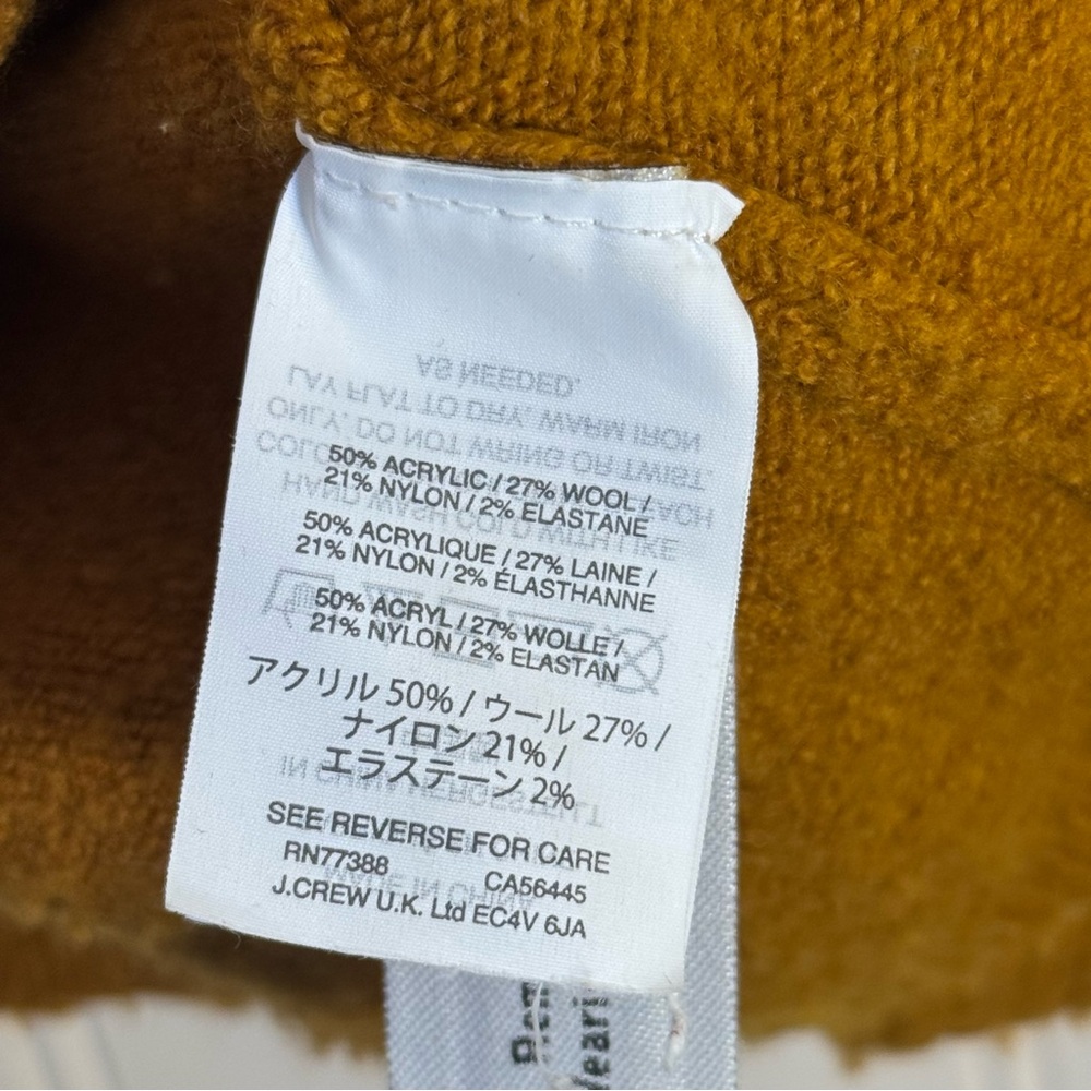 Madewell Golden Wool Boat Neck Tier-Sleeve Pullover Sweater Women’s Size Medium - Picture 8 of 11